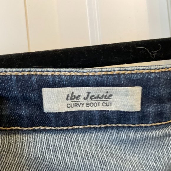 👖 GUC AG Adriano Goldschmied The Jessie Curvy Boot Cut Bootcut 32R Dark Wash Y2K - Picture 6 of 16